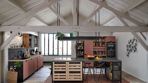 Cuisine équipée avec casiers modèle L'Epicerie - Schmidt