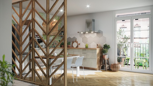 Cuisine beige et bois prix accessible modèle FIRST Oxygène - Schmidt