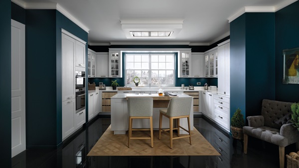 Cuisine blanche et bleue modèle Classique - Schmidt
