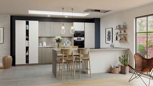 Cuisine aménagée sur un mur modèle Sweet Inspiration - Schmidt